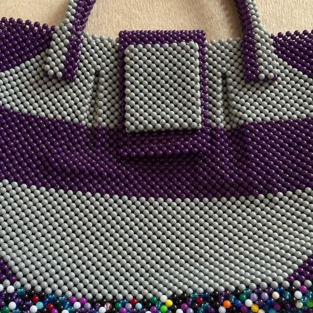 Collectible pop art purple grey bag 1960s - Picture 6 of 11